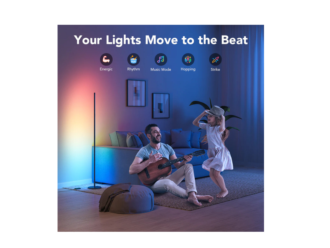Govee RGBICW Smart Corner Floor Lamp - Same Day Delivery in Qatar Govee RGBICW Smart Corner Floor Lamp - Same Day Delivery in Qatar